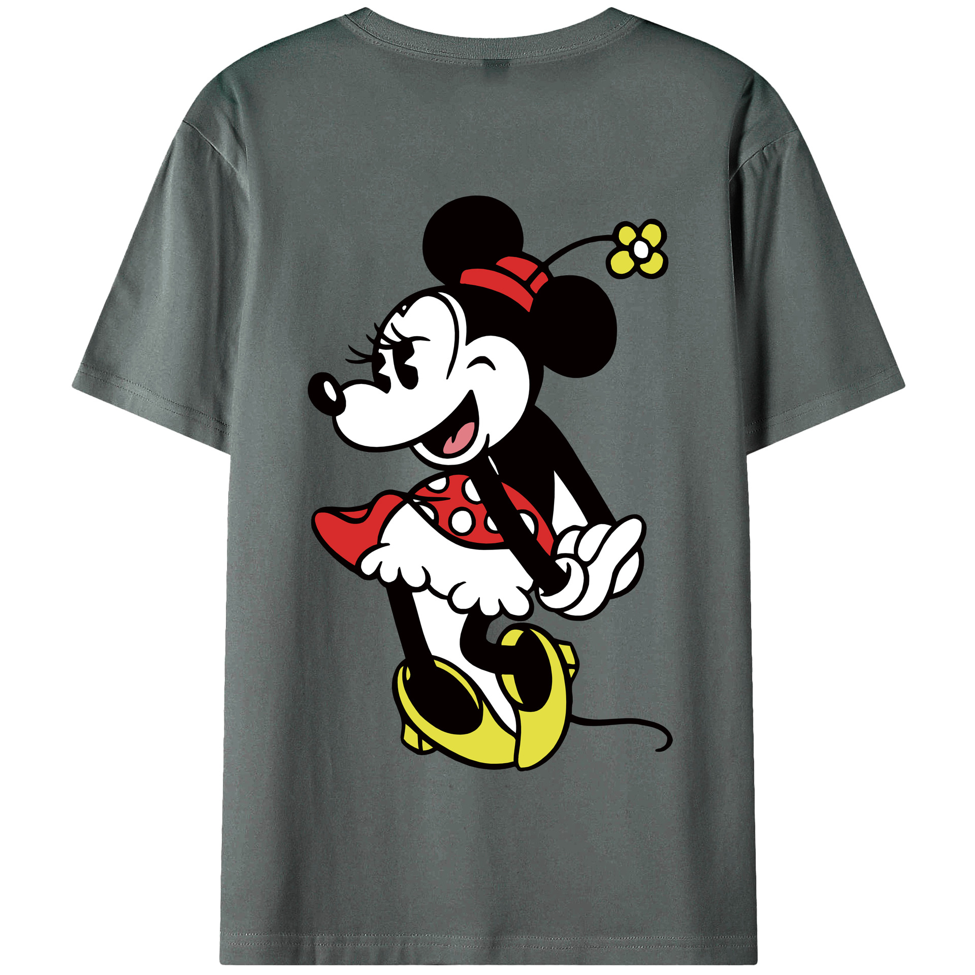 （画像用） ミッキーマウス Mickey Mouse 綿100％半袖Tシャツ（背面プリント）